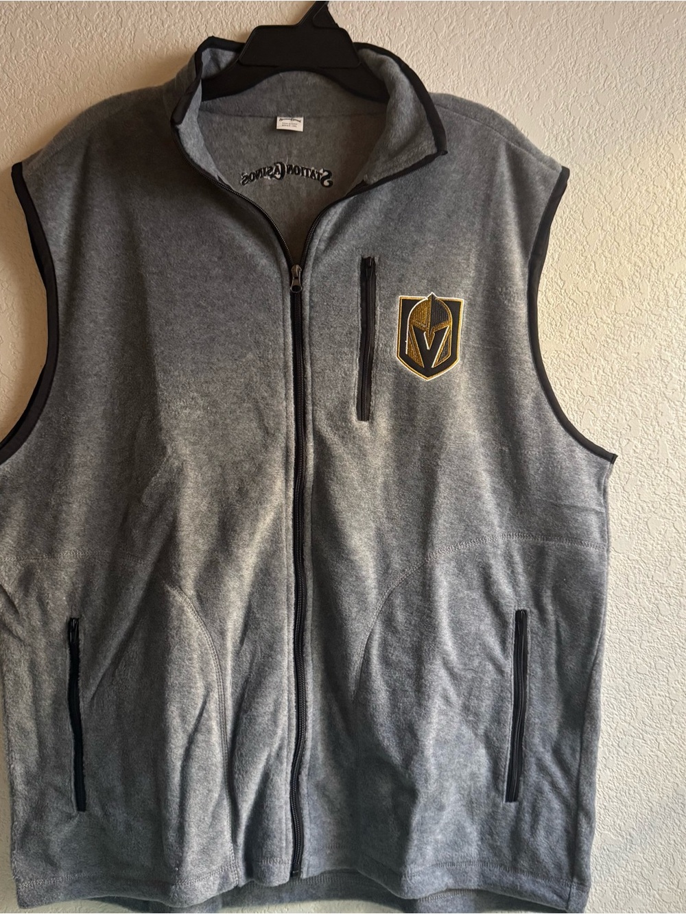 Vegas Golden Knights Gray Sleeveless Fleece Vest 2X